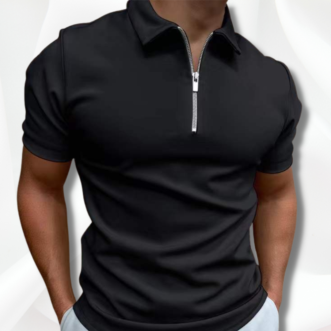 Stylisches und Bequemes Zip-Up Polo Shirt für Herren