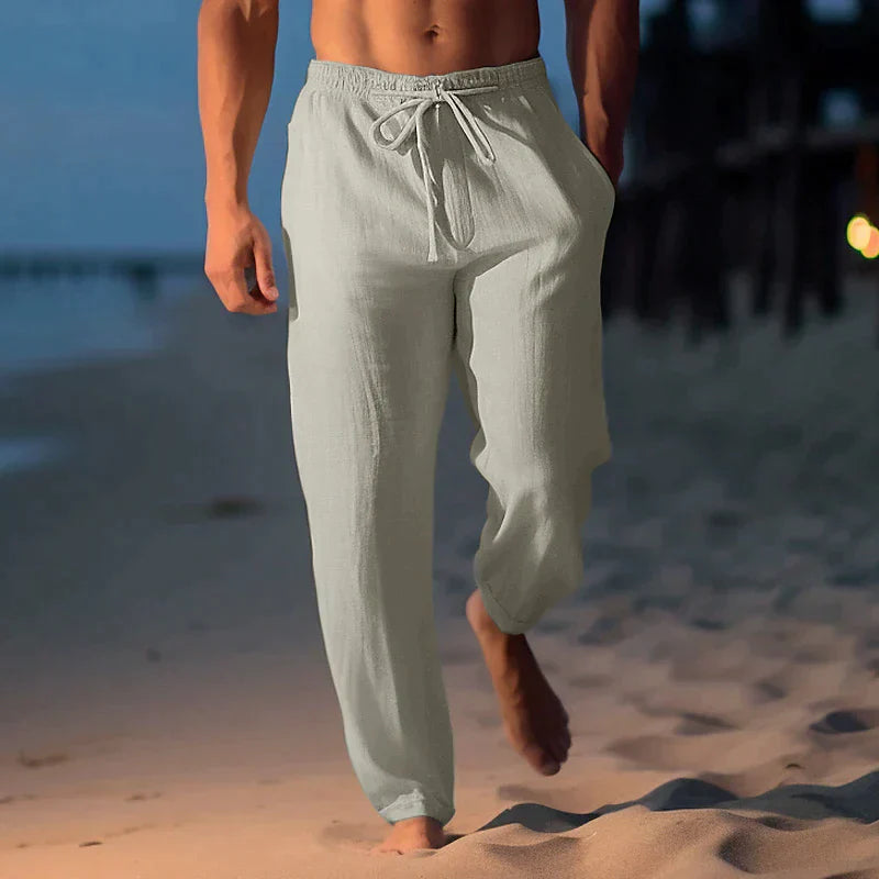 Elegante und Bequeme Leinenhose für Herren