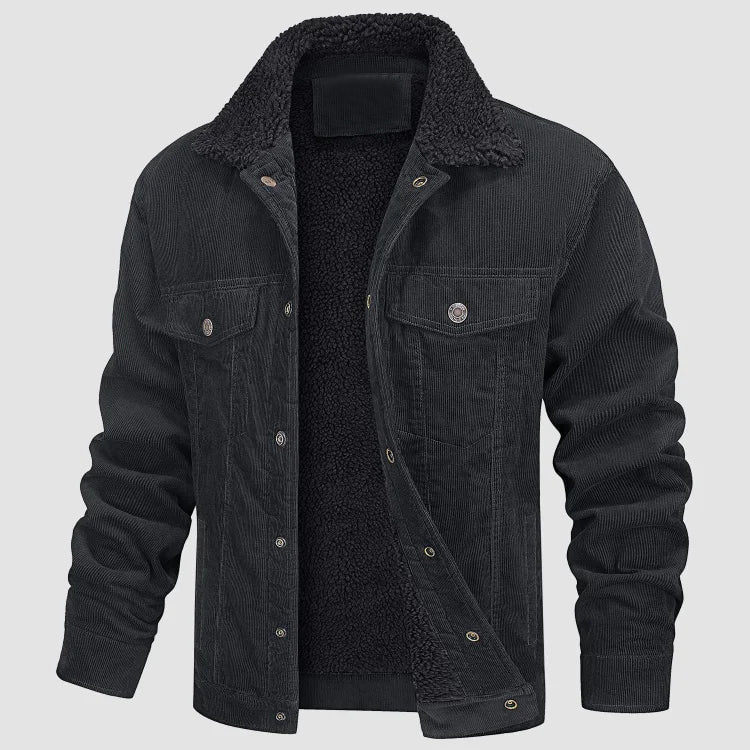Herren Cord-Winterjacke - Warme Gefütterte Oberbekleidung