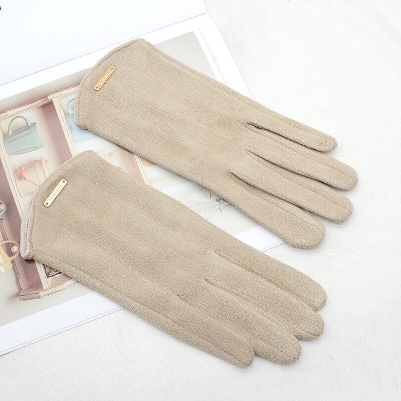 Damen Touchscreen-Winterhandschuhe - Geschmeidiges Finish mit Metall-Akzent