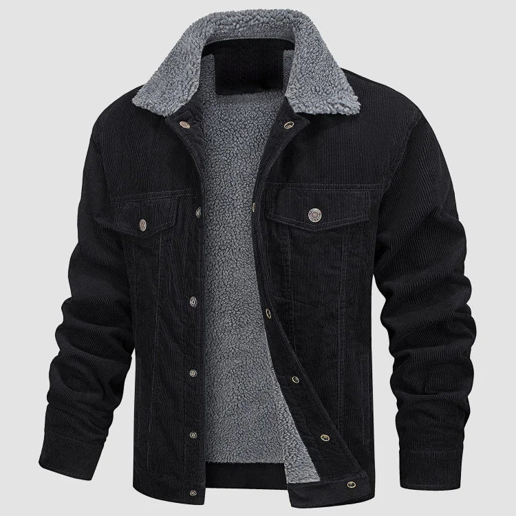 Herren Cord-Winterjacke - Warme Gefütterte Oberbekleidung