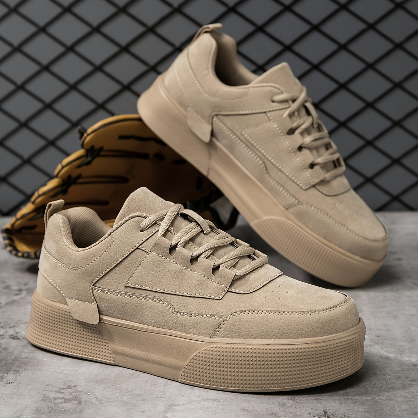 Herren Schnür-Sneakers - Dicke Plateau-Sohle