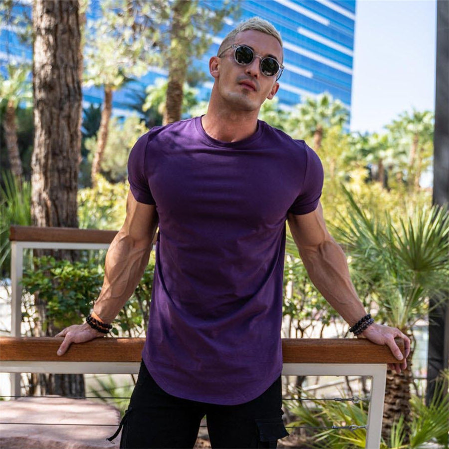 Atmungsaktives Slim-Fit Rundhals-T-Shirt für Herren