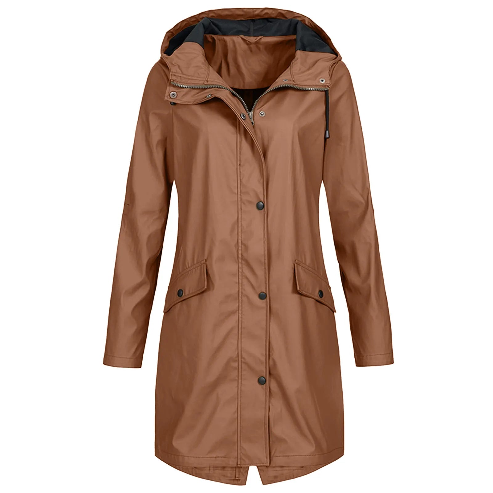 Damen Lässige Wasserdichte Jacke - Kapuzenoberbekleidung