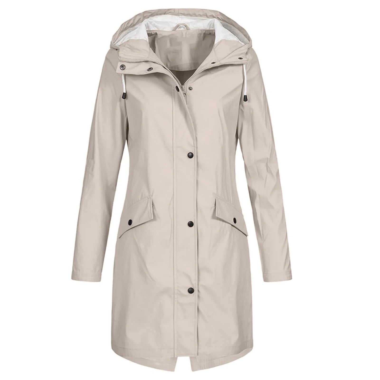 Damen Lässige Wasserdichte Jacke - Kapuzenoberbekleidung