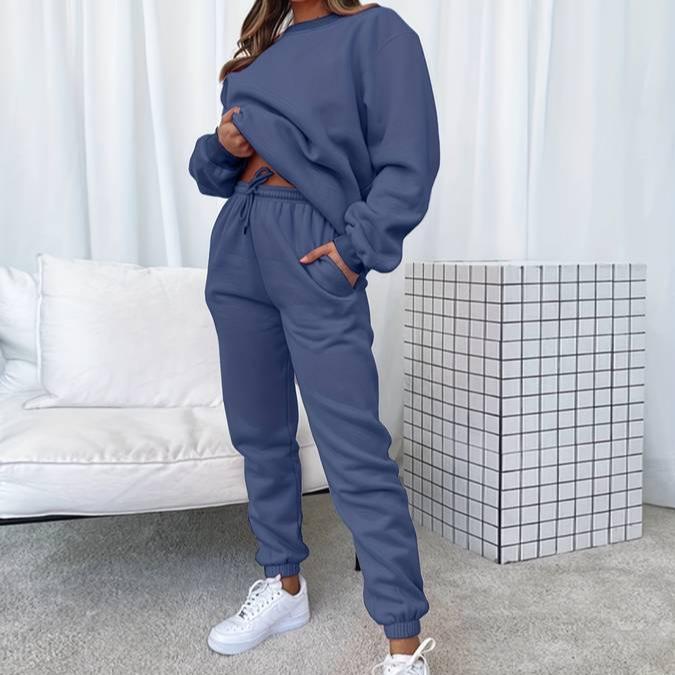 Damen Bequemer Trainingsanzug-Set - Entspannter Homewear-Stil