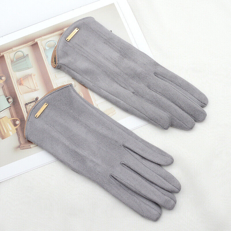 Damen Touchscreen-Winterhandschuhe - Geschmeidiges Finish mit Metall-Akzent