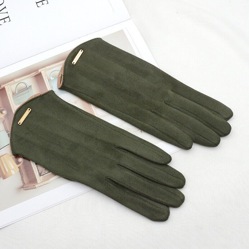 Damen Touchscreen-Winterhandschuhe - Geschmeidiges Finish mit Metall-Akzent