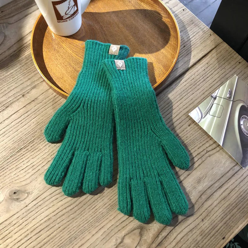 Herren Gerippte Strick-Winterhandschuhe - Touchscreen-kompatibel