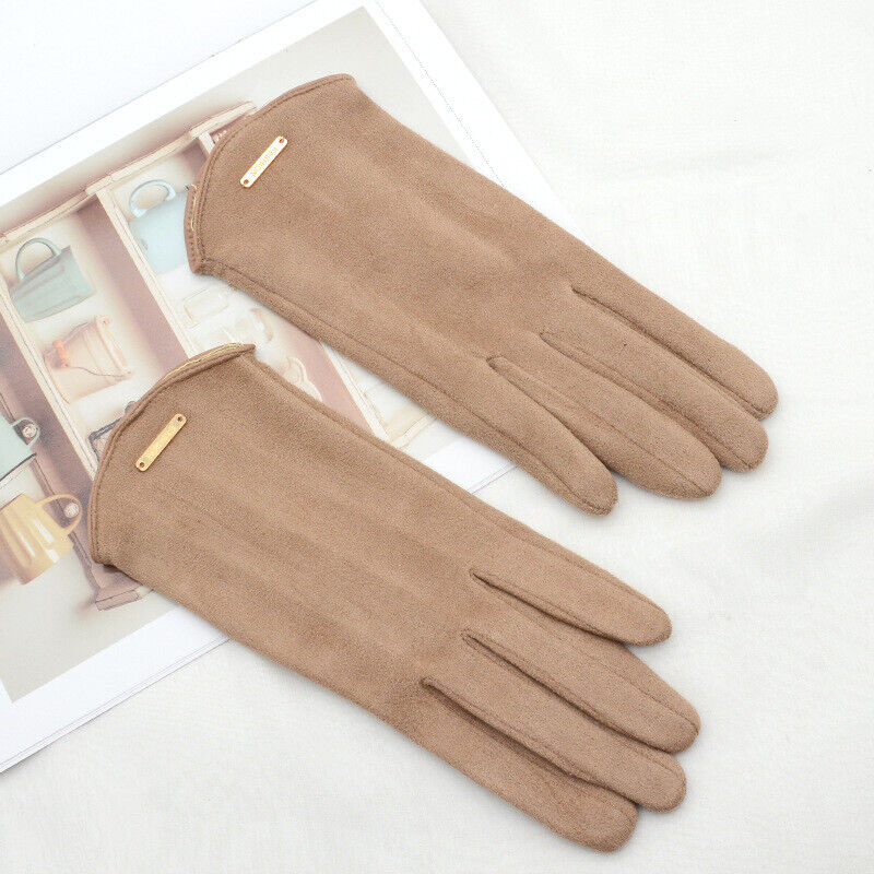 Damen Touchscreen-Winterhandschuhe - Geschmeidiges Finish mit Metall-Akzent