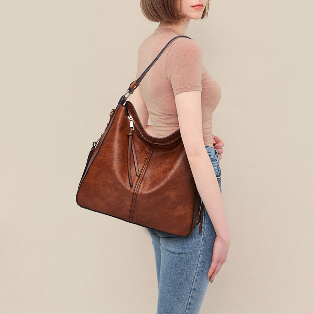 Stilvolle Tote Schultertasche aus Veganem Leder Für Damen