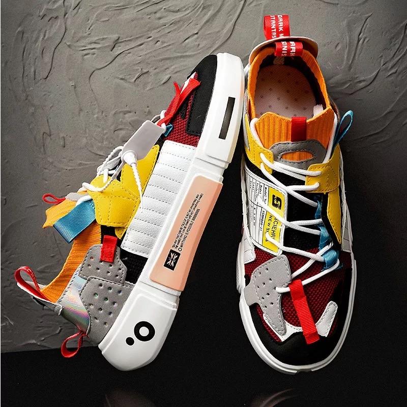 Bunte Leichte Schnür-Sneaker für Herren