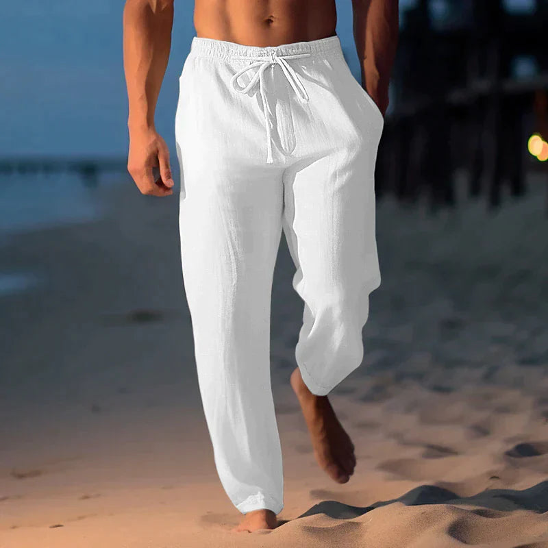 Elegante und Bequeme Leinenhose für Herren