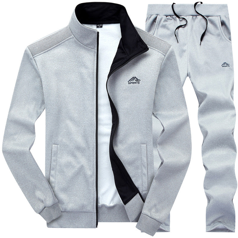 Herren Trainingsanzug Set - Stehkragen Jacke mit Kordelzug Jogginghose