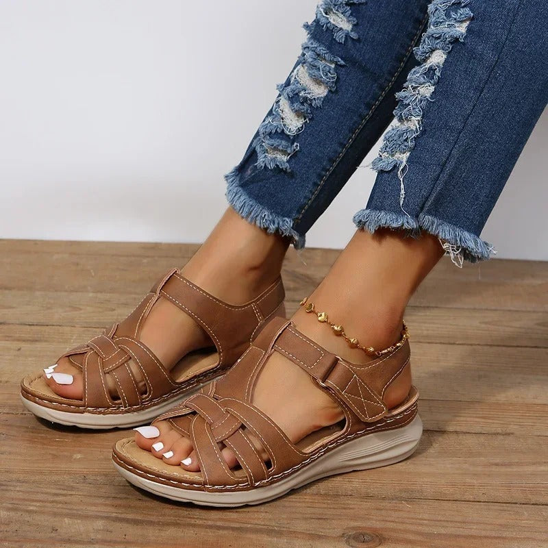 Stützende Gepolsterte Orthopädische Slingback-Sandalen für Damen
