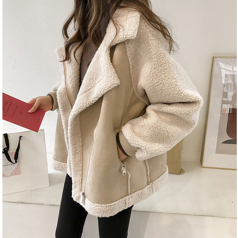 Damen Oversize-Winterjacke - Warm Gefüttert & Klassische Töne
