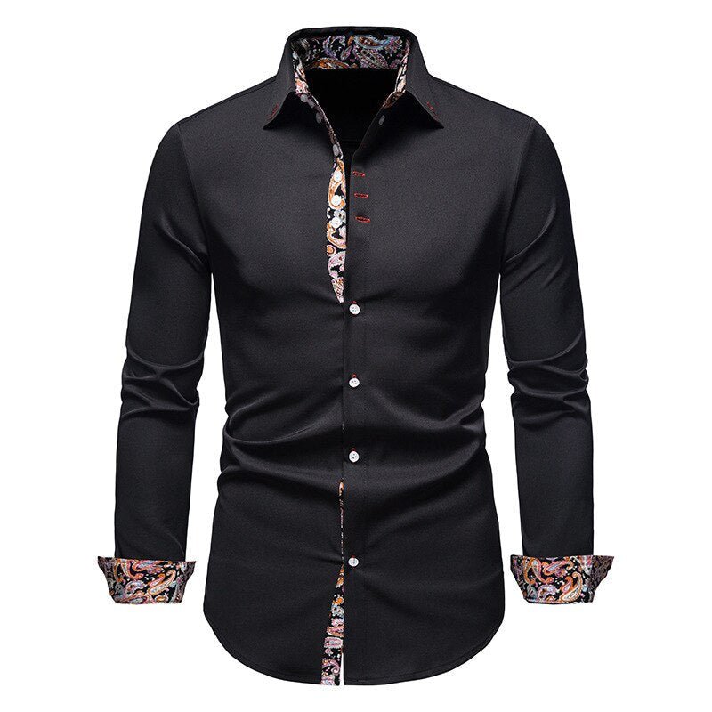 Herren Slim Fit Hemd - Mit Knopfleiste und Klassischem Kragen