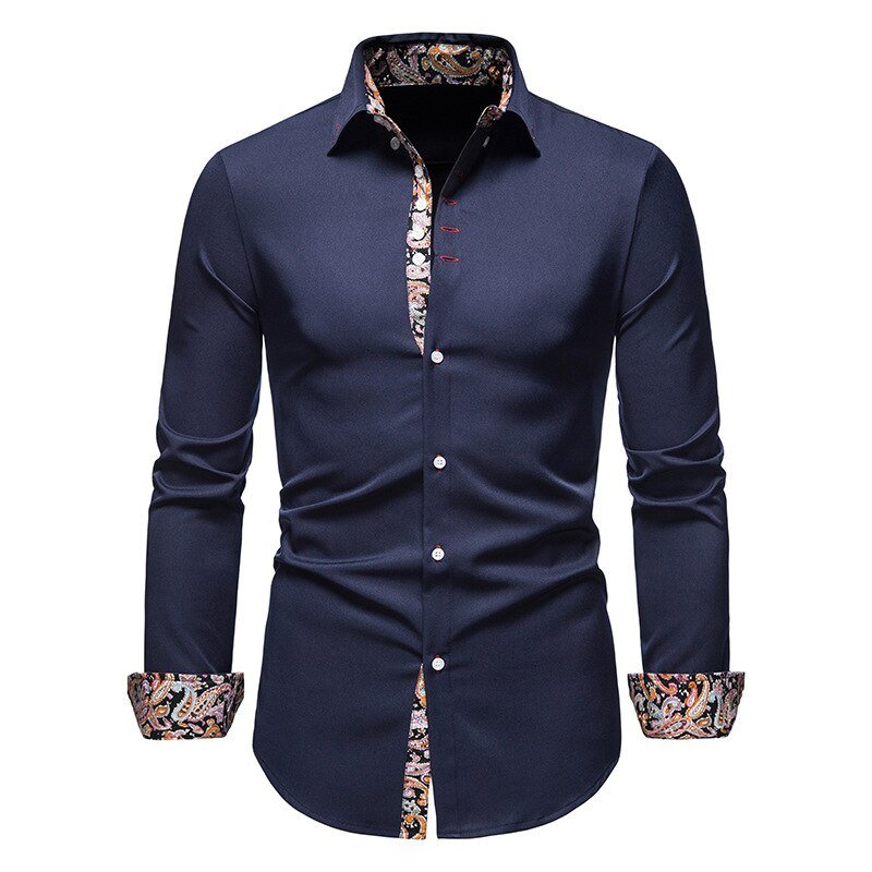 Herren Slim Fit Hemd - Mit Knopfleiste und Klassischem Kragen