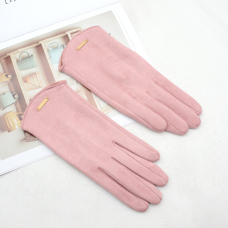 Damen Touchscreen-Winterhandschuhe - Geschmeidiges Finish mit Metall-Akzent