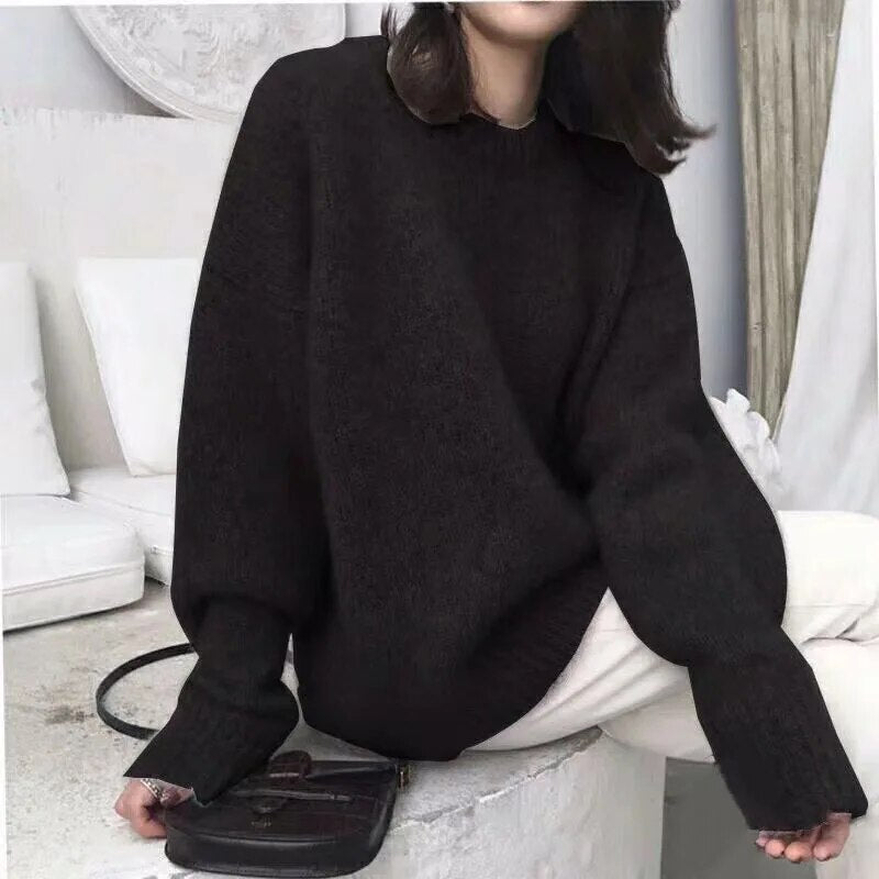 Damen Oversized Strickpullover - Weiche Textur & Entspannte Passform
