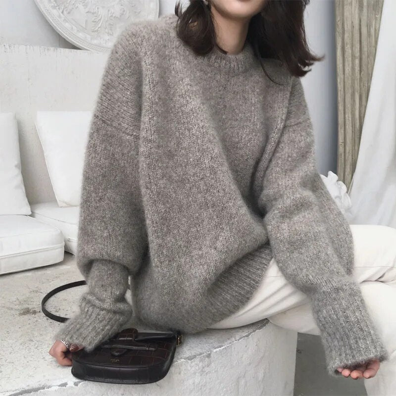 Damen Oversized Strickpullover - Weiche Textur & Entspannte Passform