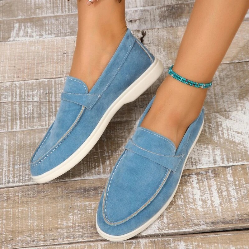 Stilvolle Wildleder Loafer Für Damen