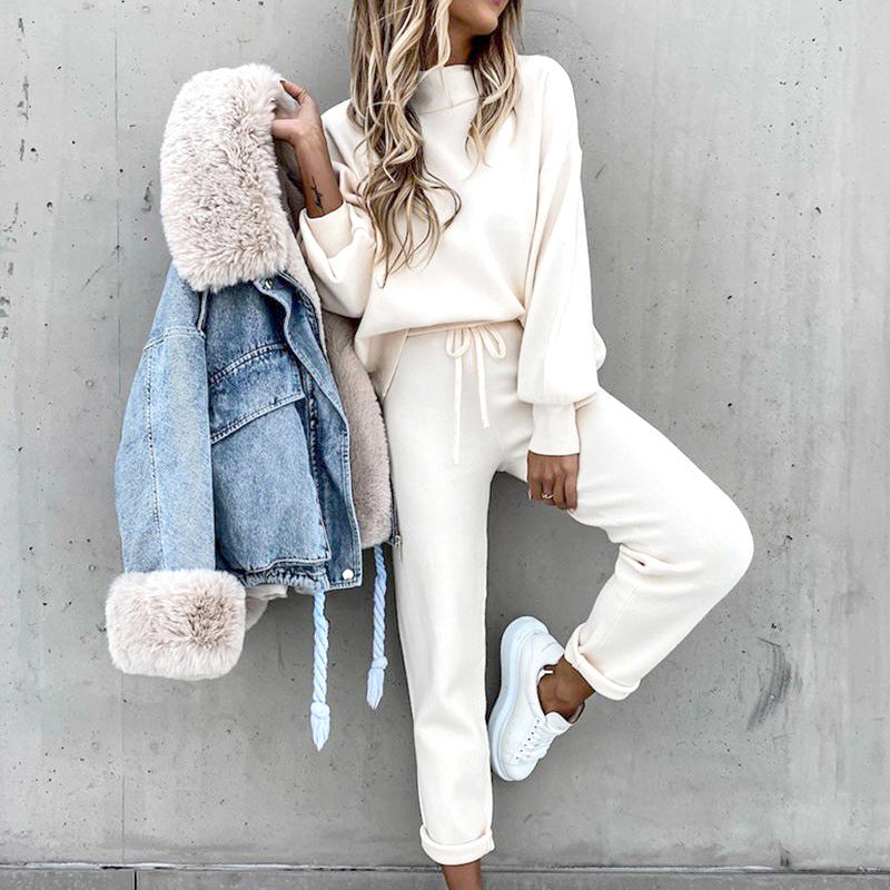 Damen Zweiteiliges Loungewear Set - Pullover & Jogger